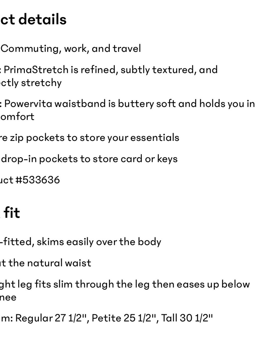 Athleta Endless High Rise Pants in Navy - Picture 8 of 8